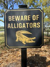 Dunes Golf And Beach Gator Sign